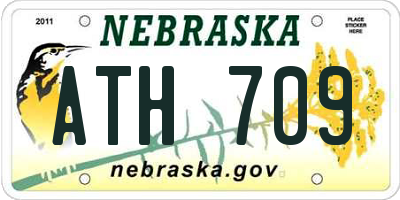 NE license plate ATH709