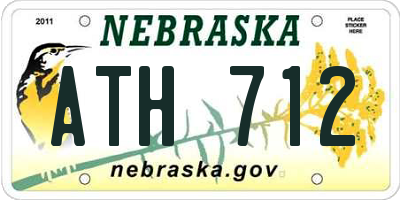 NE license plate ATH712
