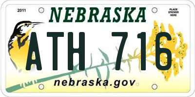 NE license plate ATH716