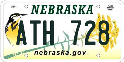 NE license plate ATH728