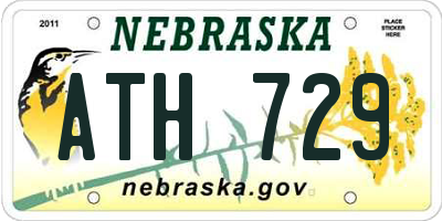 NE license plate ATH729