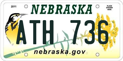 NE license plate ATH736