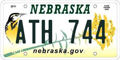 NE license plate ATH744