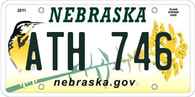 NE license plate ATH746