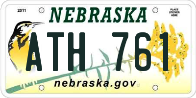NE license plate ATH761