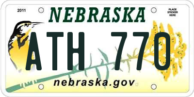 NE license plate ATH770