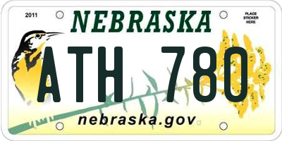 NE license plate ATH780