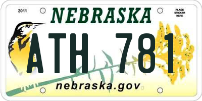 NE license plate ATH781