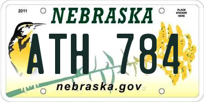 NE license plate ATH784
