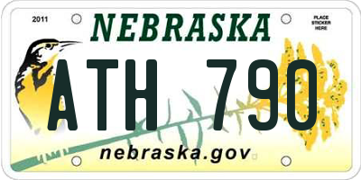 NE license plate ATH790