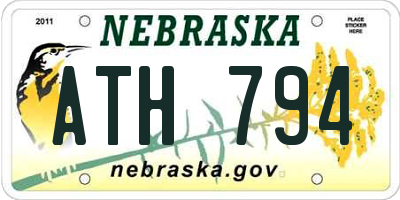 NE license plate ATH794