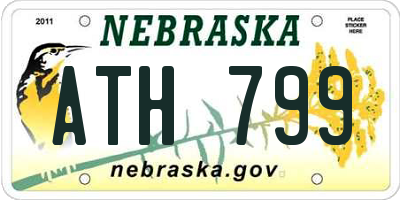 NE license plate ATH799