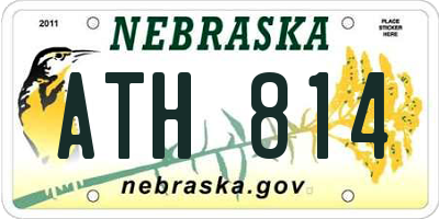 NE license plate ATH814