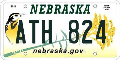 NE license plate ATH824