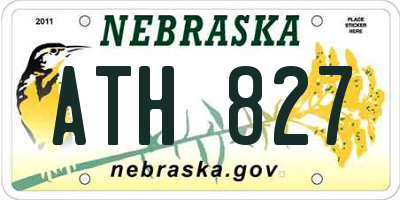 NE license plate ATH827