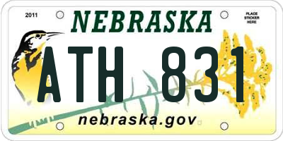 NE license plate ATH831