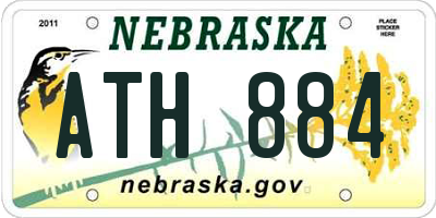 NE license plate ATH884