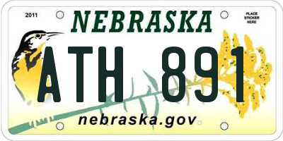 NE license plate ATH891
