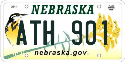 NE license plate ATH901