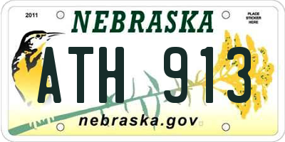NE license plate ATH913