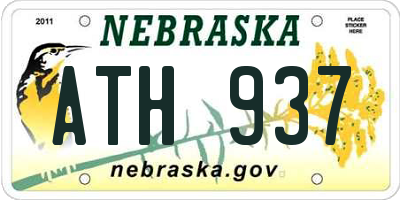 NE license plate ATH937