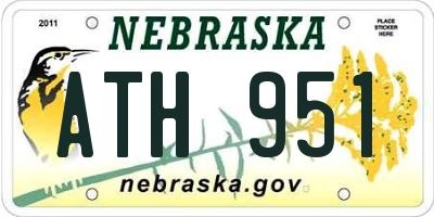 NE license plate ATH951