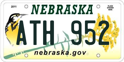 NE license plate ATH952