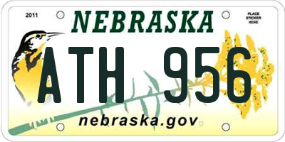 NE license plate ATH956