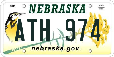NE license plate ATH974