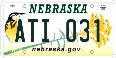 NE license plate ATI031