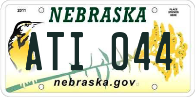 NE license plate ATI044