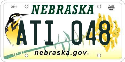 NE license plate ATI048