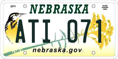 NE license plate ATI071