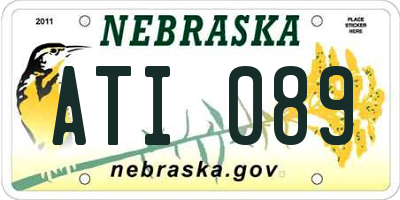 NE license plate ATI089