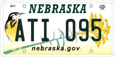NE license plate ATI095