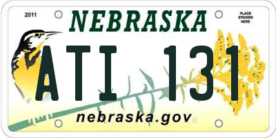 NE license plate ATI131