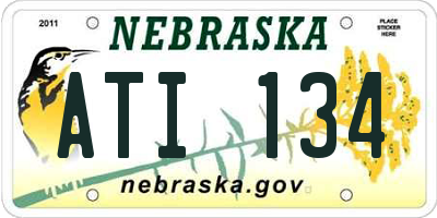 NE license plate ATI134