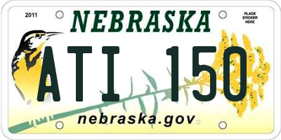 NE license plate ATI150