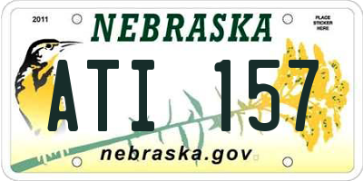NE license plate ATI157