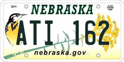 NE license plate ATI162