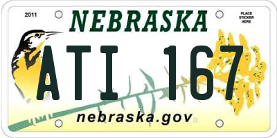 NE license plate ATI167