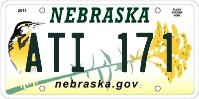 NE license plate ATI171