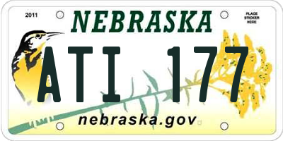 NE license plate ATI177