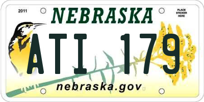 NE license plate ATI179