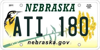 NE license plate ATI180