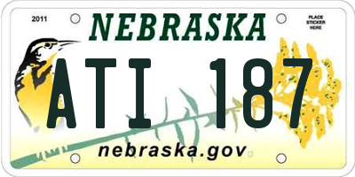 NE license plate ATI187
