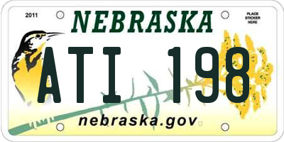 NE license plate ATI198