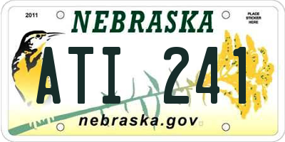 NE license plate ATI241