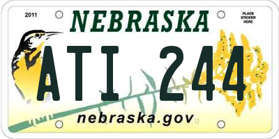 NE license plate ATI244