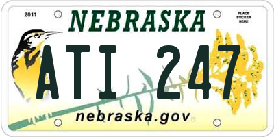 NE license plate ATI247